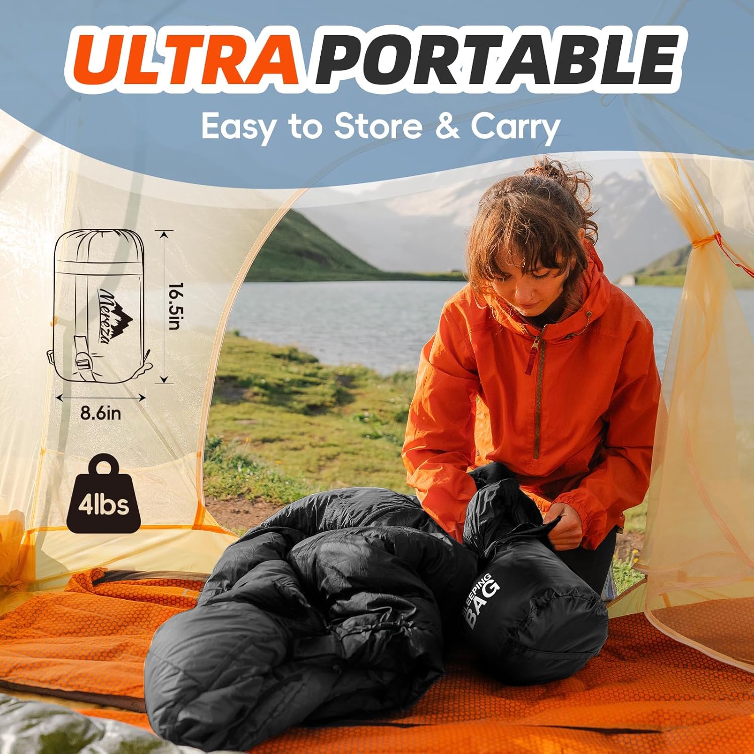 MEREZA Sleeping Bags XL for Adults Mens Large Wide Sleeping Bag for Camping - Image 6